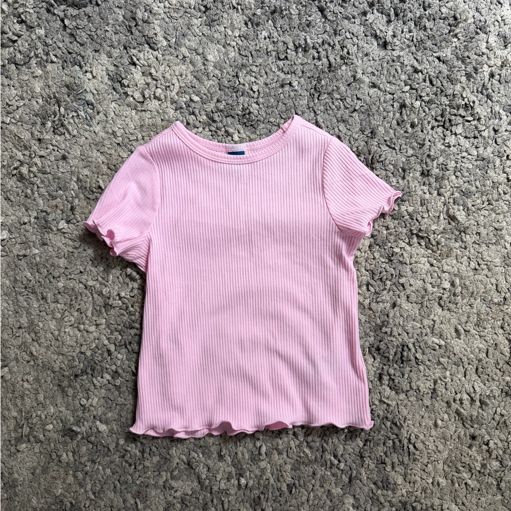 Old Navy Light Pink Ribbed Kids Tee